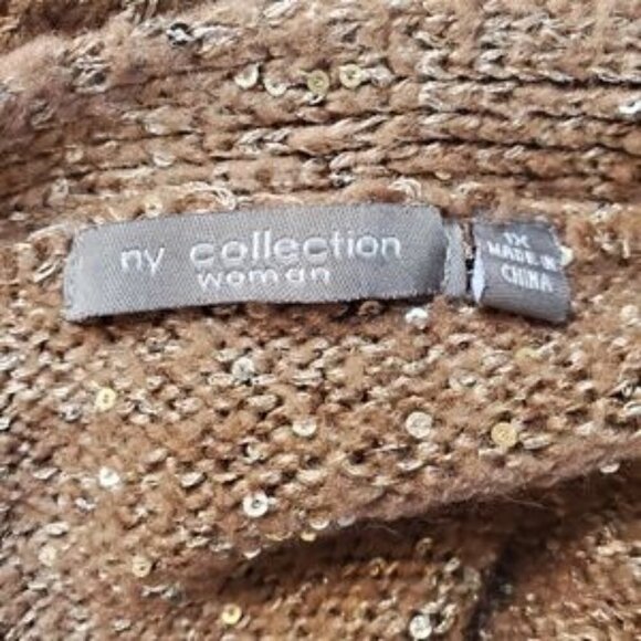 NY Collection Woman Cardigan Sweater Sequi… - Picture 5 of 7